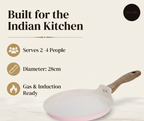 Stellyfire Forged Ceramic Dosa Tawa (Pink)