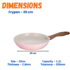 Stellyfire Forged Ceramic 3 pcs Combo Cookware set (Pink)